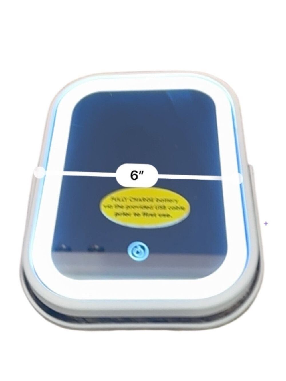 Blue LED Lighted Vanity Mirror USB Charging - Picture 5 of 5